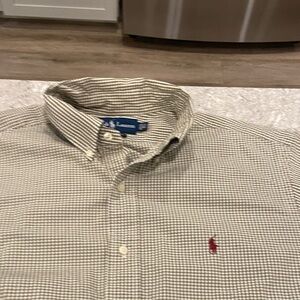 Polo by Ralph Lauren Men's Tan Checkered Shirt